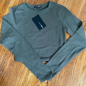 Womens long sleeve crop top